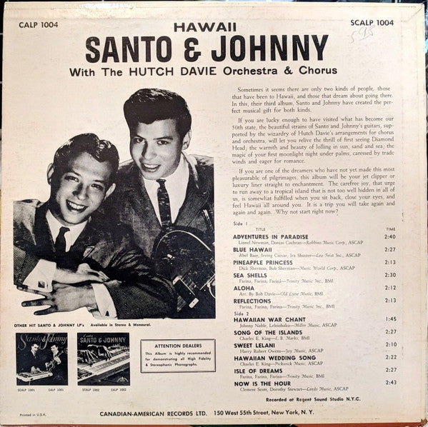 Santo & Johnny - Hawaii (1961 STEREO)