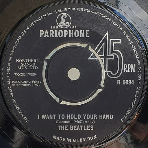 The Beatles - I Want To Hold Your Hand (7", Single) [UK] 1st (Very Good Plus (VG+))