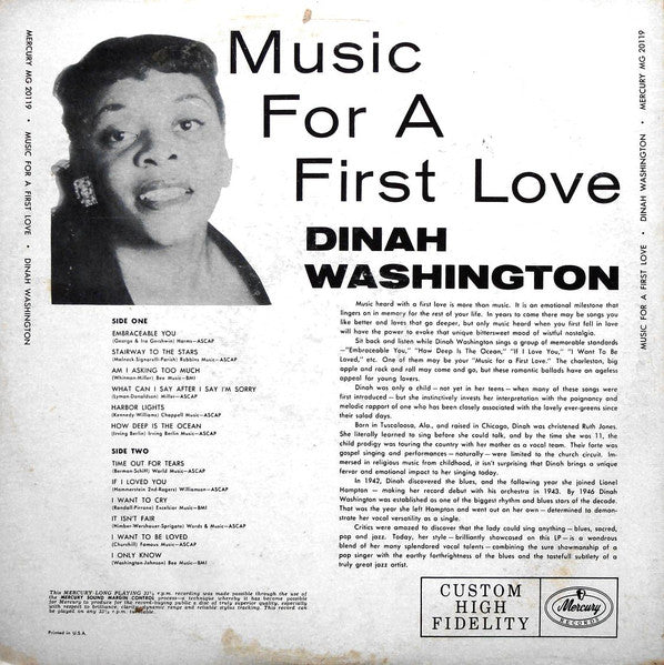Dinah Washington - Music For A First Love (1956 MONO)