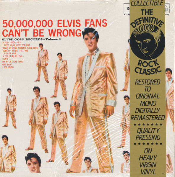 Elvis Presley - 50,000,000 Elvis Fans Can't Be Wrong (Elvis' Gold Records, Vol. 2) (LP) [US] 1984 RP (Near Mint (NM or M-))