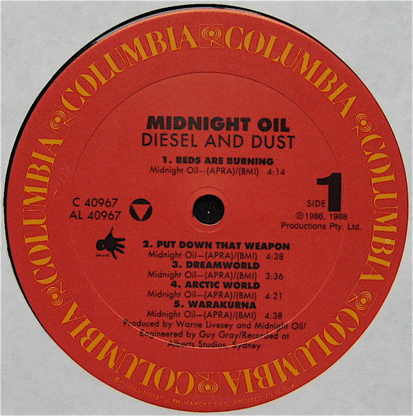Midnight Oil - Diesel And Dust (LP) [US] 1st