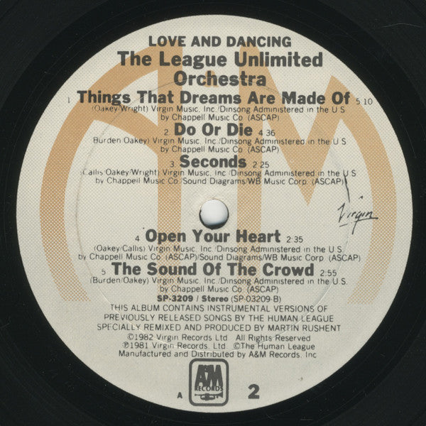 The League Unlimited Orchestra - Love And Dancing