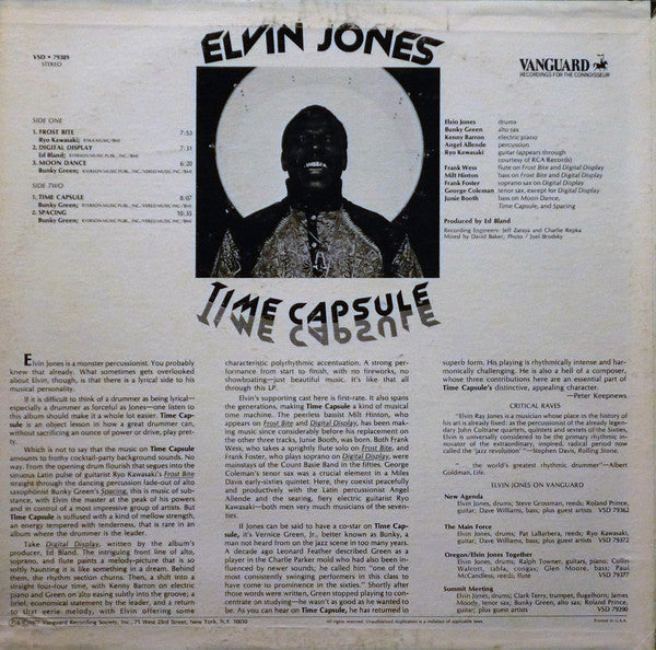 Elvin Jones - Time Capsule (LP) [US] 1st (Very Good (VG))