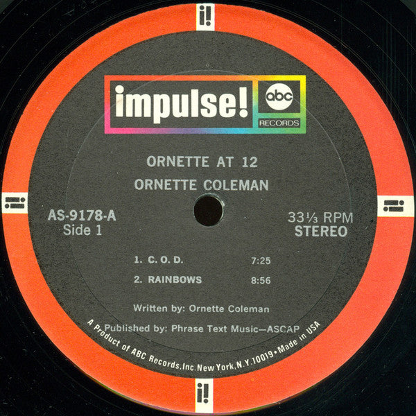 Ornette Coleman - Ornette At 12 (LP) [US] 1st (Very Good Plus (VG+))