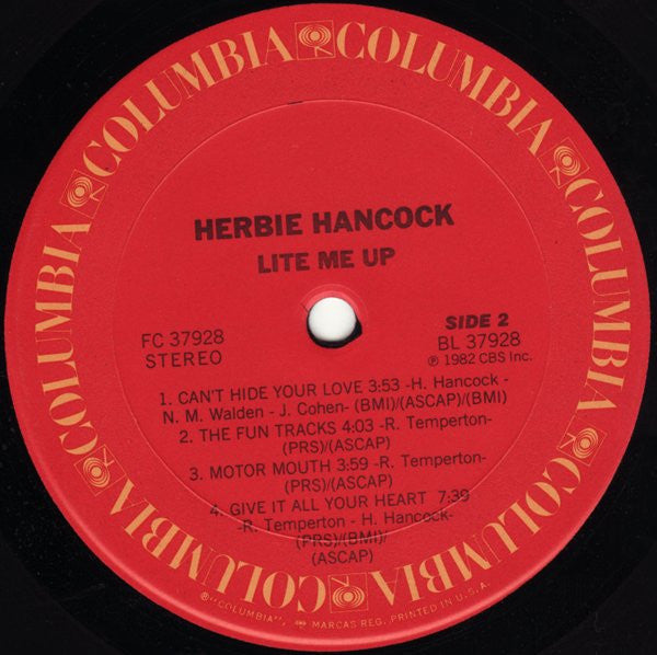 Herbie Hancock - Lite Me Up (LP) [US] 1st (Very Good Plus (VG+))