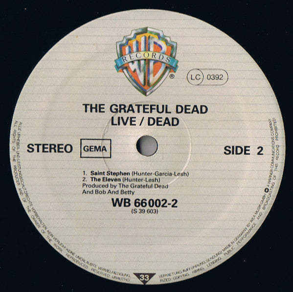 The Grateful Dead - Live/Dead (LP) [Germany] RP (Near Mint (NM or M-))