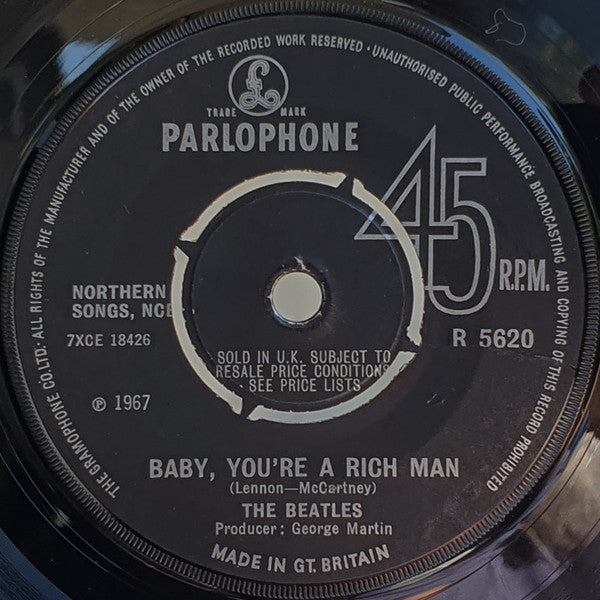 The Beatles - All You Need Is Love (7", Single) [UK] 1st (Very Good Plus (VG+))