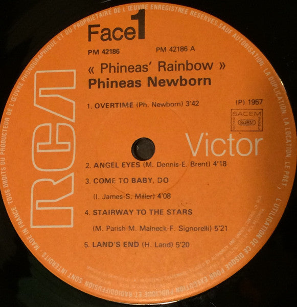 Phineas Newborn Jr. - Phineas' Rainbow (LP) [France] RP (Very Good Plus (VG+))