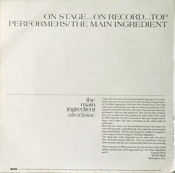The Main Ingredient - Afrodisiac (LP) [US] 1st (Very Good Plus (VG+))