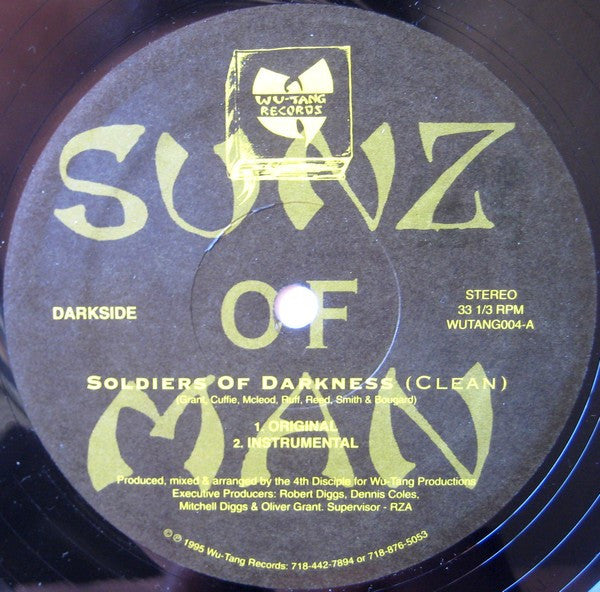 Sunz Of Man - Soldiers Of Darkness / Five Arch Angels (12") [US] 1st (Very Good Plus (VG+))