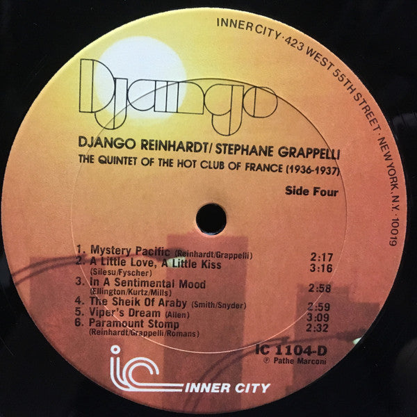 Django Reinhardt - The Quintet Of The Hot Club Of France (1936-1937) Django Volume 1 (1980 SEALED)