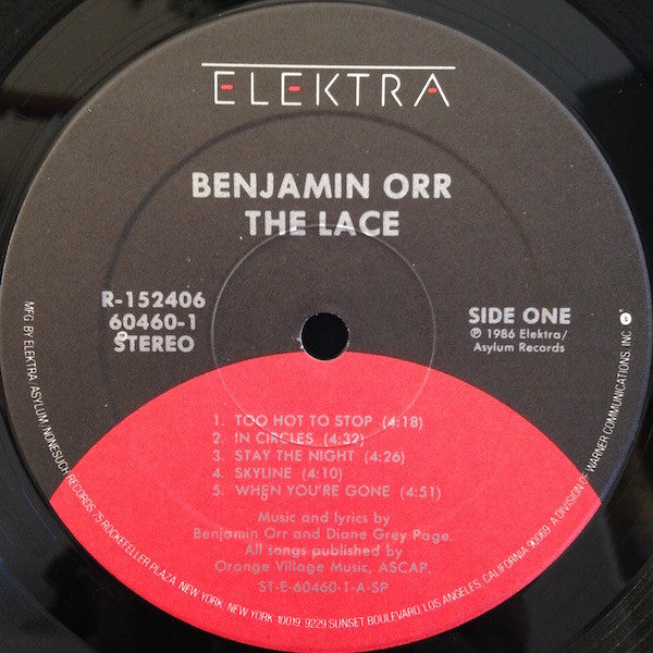 Benjamin Orr - The Lace (LP) [US] 1st (Very Good Plus (VG+))