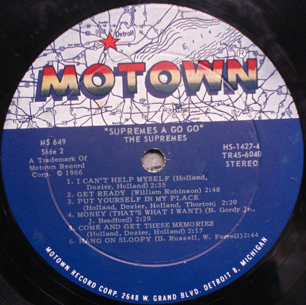 The Supremes - A' Go-Go (LP) [US] 1st (Very Good Plus (VG+))