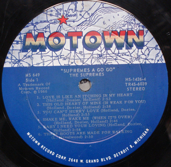 The Supremes - A' Go-Go (LP) [US] 1st (Very Good Plus (VG+))