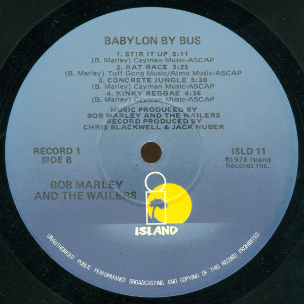 Bob Marley & The Wailers - Babylon By Bus (1978 US Press)