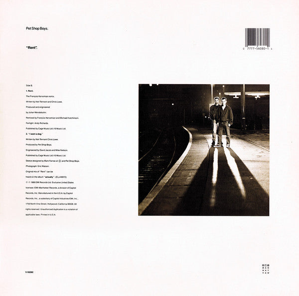 Pet Shop Boys - What Have I Done To Deserve This? / Rent (12") [US] 1st (Near Mint (NM or M-))