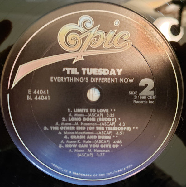 'Til Tuesday - Everything's Different Now (LP) [US] 1st (Near Mint (NM or M-))