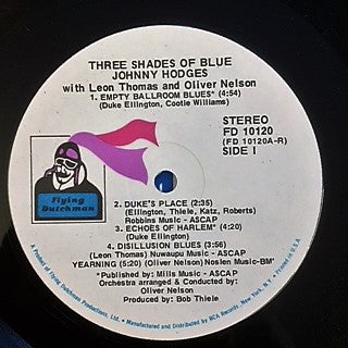 Johnny Hodges - 3 Shades Of Blue (LP) [US] 1973 RP (Very Good Plus (VG+))