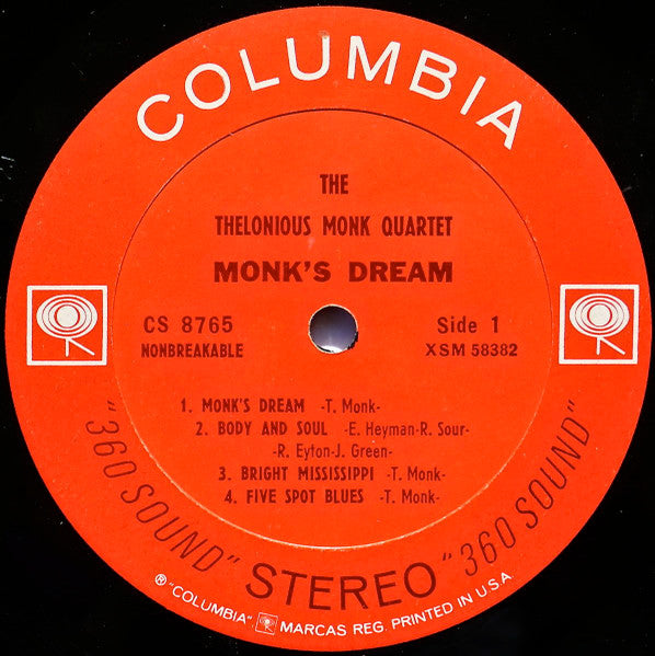 The Thelonious Monk Quartet - Monk's Dream (LP) [US] 1st (Near Mint (NM or M-))