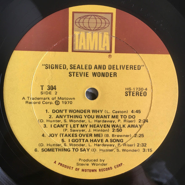 Stevie Wonder - Signed Sealed & Delivered (LP) [US] 1st (Very Good Plus (VG+))