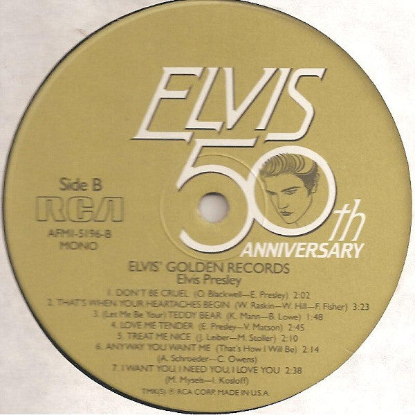 Elvis Presley - Elvis' Golden Records (LP) [US] 1984 RP (Mint (M))
