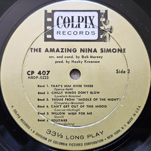 Nina Simone - The Amazing Nina Simone (LP) [US] 1963 RP (Very Good (VG))