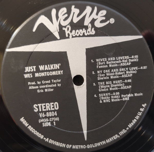 Wes Montgomery - Just Walkin' (LP) [US] 1st (Very Good Plus (VG+))