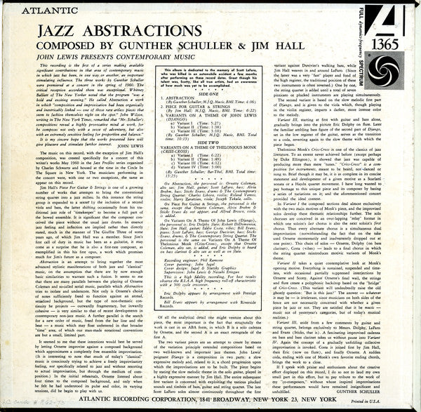 John Lewis (2) - Jazz Abstractions