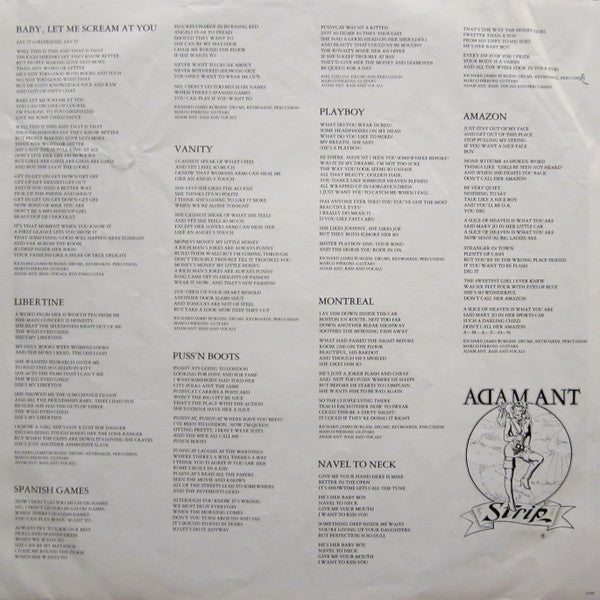 Adam Ant - Strip (LP) [US] 1st (Mint (M))