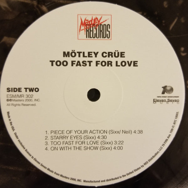 Mötley Crüe - Too Fast For Love (LP) [US] 2018 RP