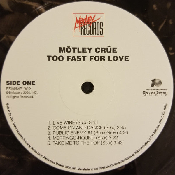 Mötley Crüe - Too Fast For Love (LP) [US] 2018 RP