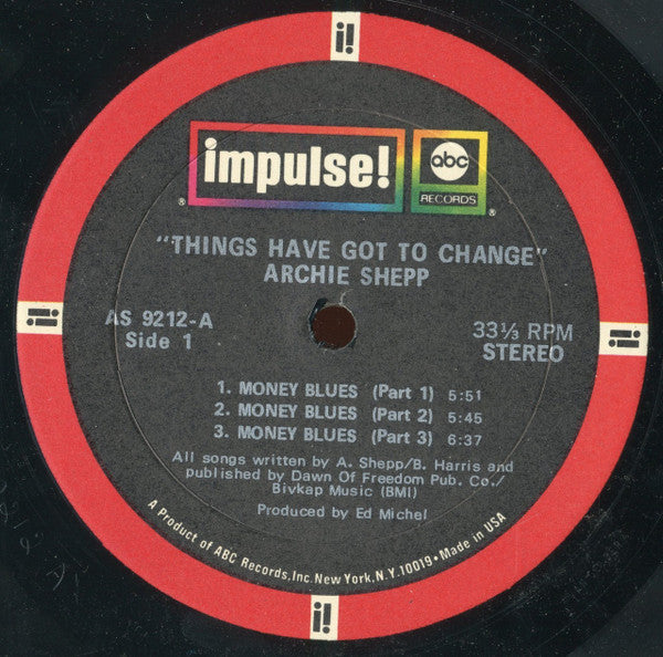 Things Have Got To Change (1971 US Pressing)