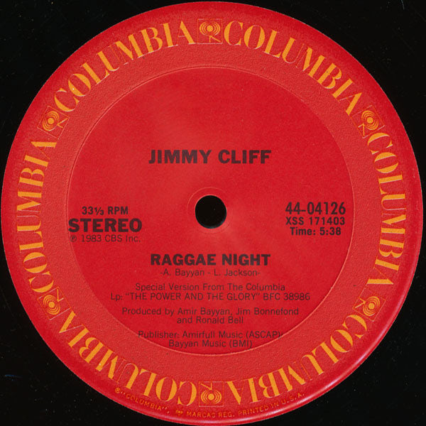 "Reggae Night" 1983 12" Vintage Single