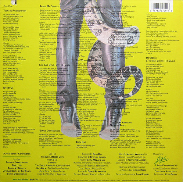 "Constrictor" 1986 Vintage Vinyl LP (Original US Press)