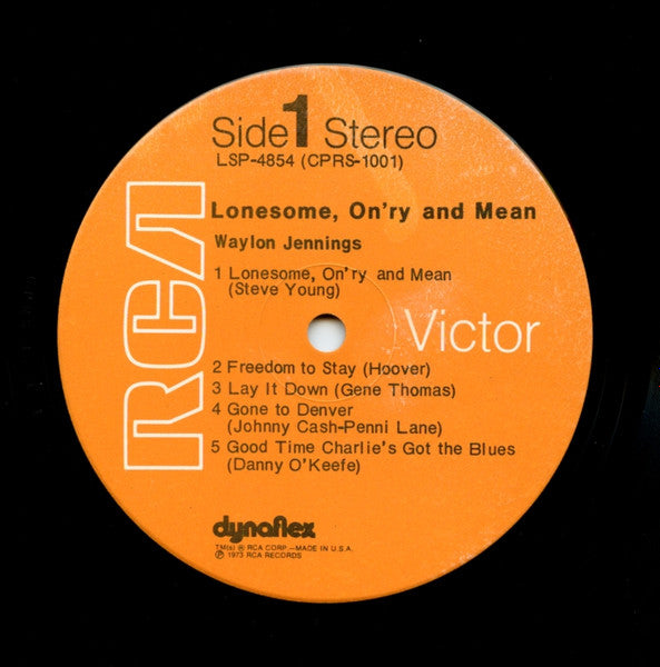 Lonesome, On'ry & Mean (1973 US Press)