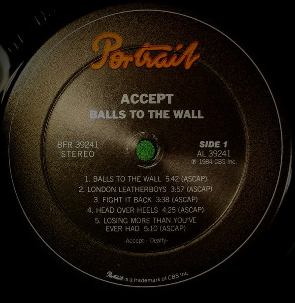 Balls To The Wall (1984 US Press)