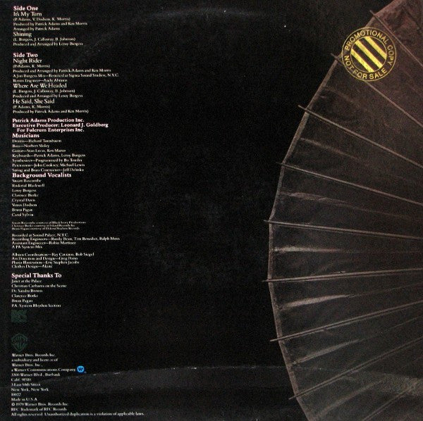 "Night Rider" 1979 Vintage Vinyl LP (Los Angeles Pressing)