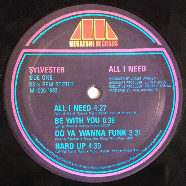 All I Need (1982 US Press)