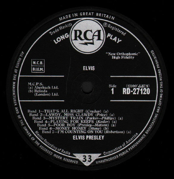 Elvis (1959 UK MONO)