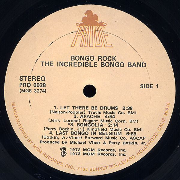 "Bongo Rock" 1973 Vintage Vinyl LP (1st US Press)
