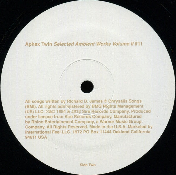 "Selected Ambient Works Volume II" 3xLP Vinyl (2012 Pressing)