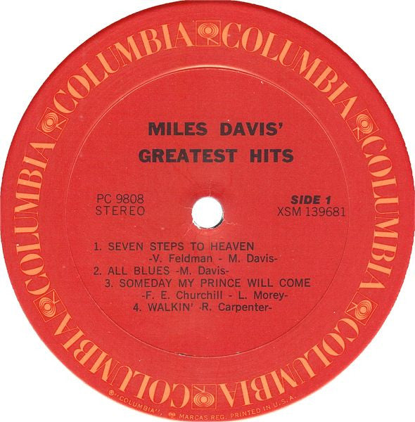 "Miles Davis' Greatest Hits" 1977 Vintage Vinyl LP (Original Santa Maria pressing)