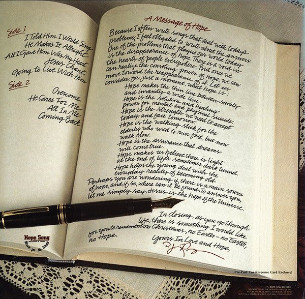 Hope Songs Vol. I (1982 US Press)