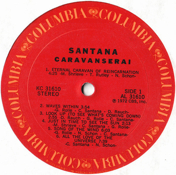 "Caravanserai" 1970s Vintage Vinyl LP (Original US Press)
