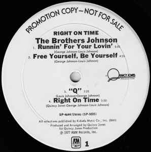 Right On Time (1st, US PROMO)