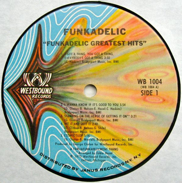"Funkadelic's Greatest Hits" 1975 Vintage Vinyl LP (1st US Press)