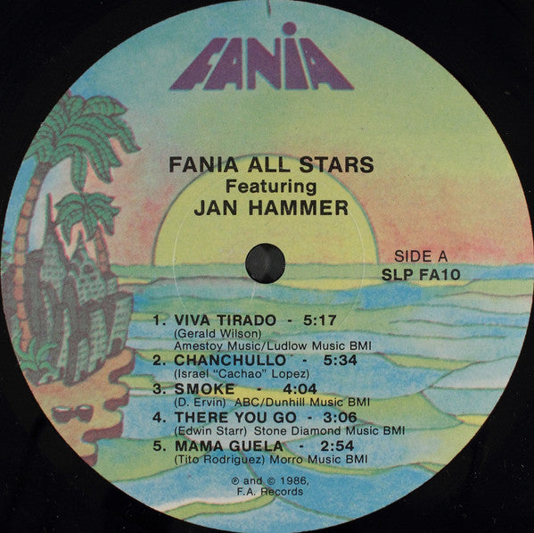 "Fania All Stars Featuring Jan Hammer" Vintage Vintage Vinyl LP (1986 US Press)