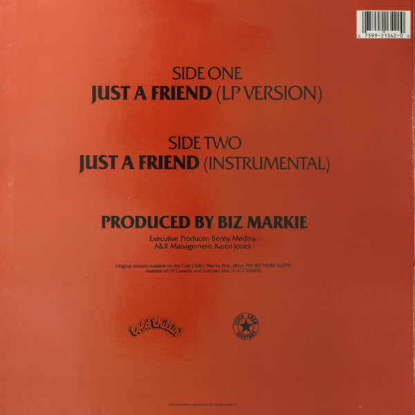 Just A Friend (12" Original Picture sleeve)