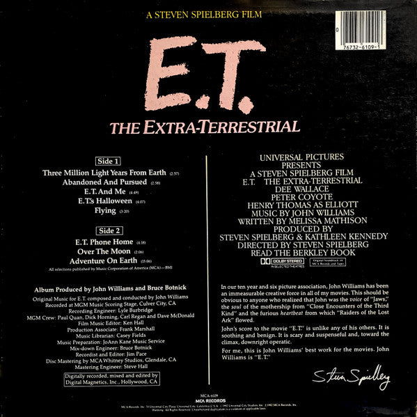 E.T. The Extra-Terrestrial (1982 US Press)