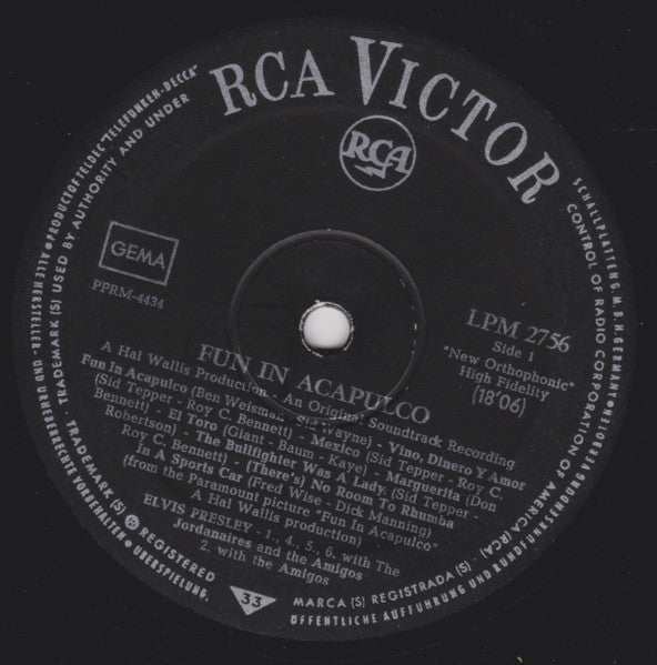Fun In Acapulco (1963 German MONO Press)